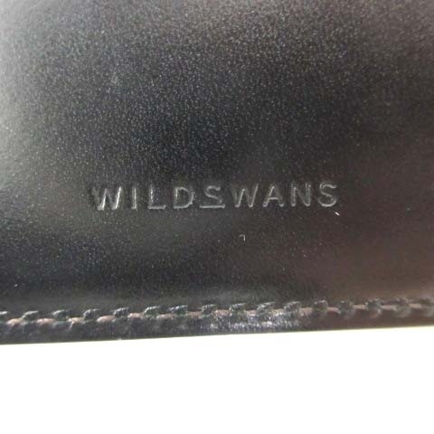 ワイルドスワンズ WILDSWANS 美品 WINGS サドルプルアップ レザー 2つ折り財布 黒 ブラック メンズ_画像6