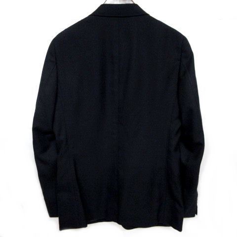  men's Bigi Lad female tailored jacket blaser single 2B unlined in the back center vent wool 03 L degree black black men's 