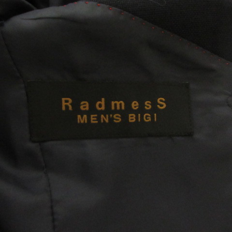  men's Bigi Lad female tailored jacket blaser single 2B unlined in the back center vent wool 03 L degree black black men's 