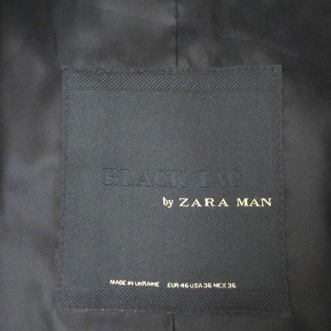 ザラマン ZARA MAN BLACK TAG テーラードジャケット ブレザー 1B 総裏 ネイビー 紺 175/92A メンズ_画像8