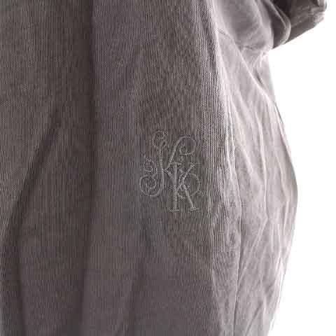 クミキョク 組曲 21SS ハイツイストテンジクフレアスリーブカットソー Tシャツ クルーネック 半袖 ロゴ刺繍 3 L グレー KKWXIM0530_画像6