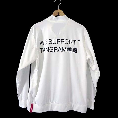 クラブハウス CLUBHAUS タングラム TANGRAM 22AW ジャケット ブルゾン ピステ HALF ZIP PISTE ゴルフウエア M 白 ホワイト 美品 希少