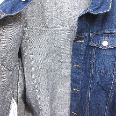  Nice Claup NICE CLAUP jacket Denim denim jacket G Jean F navy blue navy /YI lady's 