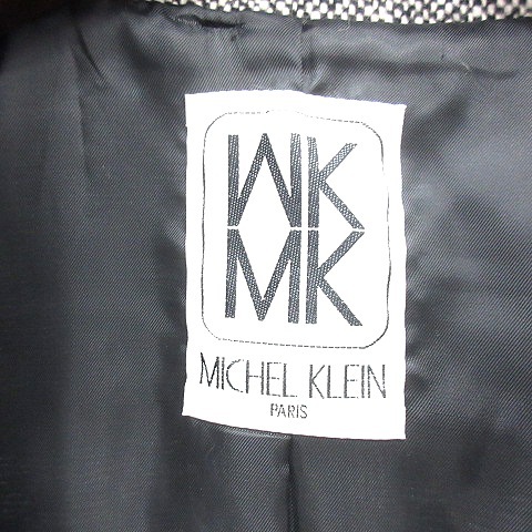 エムケー ミッシェルクラン MK MICHEL KLEIN ピーコート Pコート ツイード 総裏地 ウール 38 グレー /AU■MO レディース_画像6