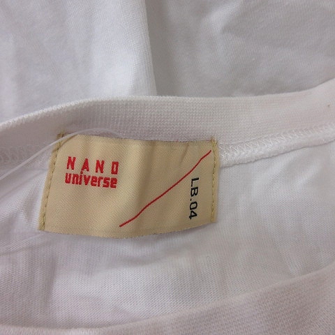 ナノユニバース nano universe Tシャツ カットソー 長袖 F 白 ホワイト /YI メンズ_画像6