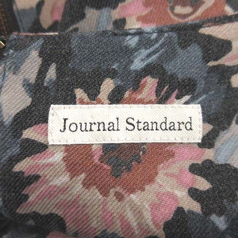 ジャーナルスタンダード JOURNAL STANDARD ワンピース ひざ丈 七分袖 タック 切替 花柄 黒 ブラック /CT レディース_画像5