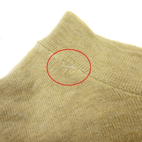  Burberry zBurberrys свитер вязаный длинный рукав Vintage one отметка Logo вышивка хлопок бежевый LY L ранг tops #GY11 мужской 