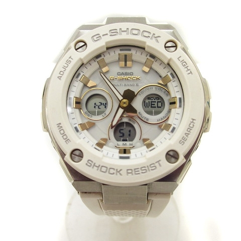 カシオジーショック CASIO G-SHOCK GST-W300 G-STEEL 腕時計 タフソーラー マルチバンド6 2針 白文字盤 ホワイト ウォッチ メンズの画像1