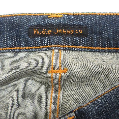 ヌーディージーンズ nudie jeans Thin Finn デニムパンツ ジーンズ ジップフライ 無地 コットン インディゴブルー 青系 W30 M位 ボトムス_画像4