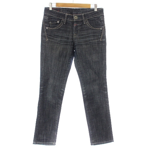 Marito Franso Wazyl Bow Denim Pants Jeep Bottoms Slim Straight USD Обработка повреждений Zip Fly L Indigo F7-1128