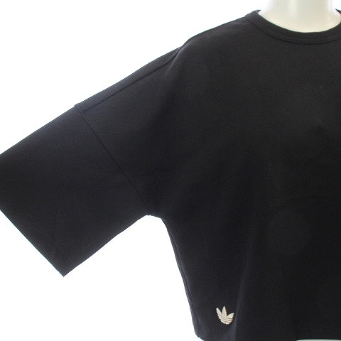 アディダスオリジナルス Neuclassics アディカラー Tシャツ カットソー 半袖 ショート 三本 ライン ロゴ 刺繍 M 黒 ブラック HM1758_画像7