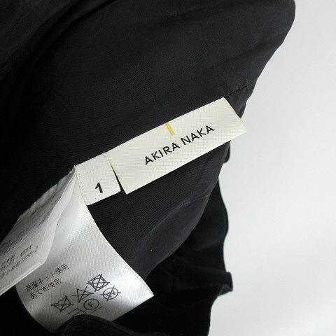 アキラナカ AKIRA NAKA プリーツパンツ ワイドパンツ AP1823BK 黒 ブラック 1 レディース_画像3