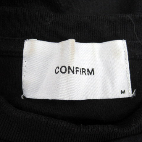 コンファーム CONFIRM Tシャツ カットソー 長袖 ラウンドネック プリント M 黒 ブラック /SY37 メンズ_画像3