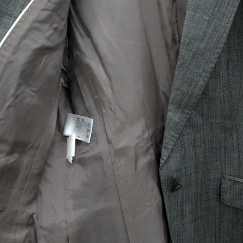 アイシービー iCB テーラードジャケット ミドル丈 シングルボタン 総裏地 ウール 13 大きいサイズ グレー /SM21 レディース_画像3