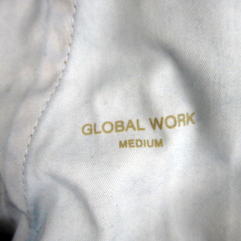 未使用品 グローバルワーク GLOBAL WORK デニムパンツ ジーンズ ストレート ロング丈 スリット M 青 ブルー /SM7 レディース_画像5