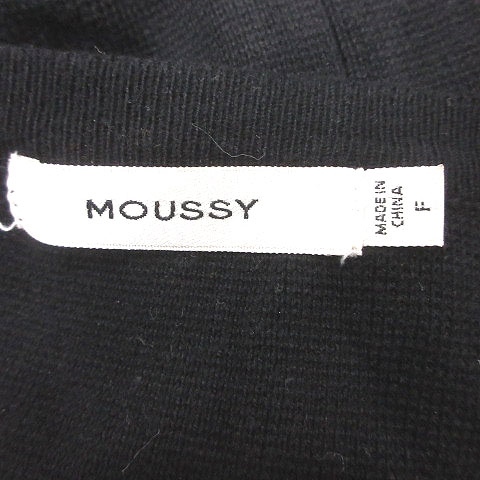  Moussy moussy кардиган короткий длинный рукав F чёрный черный /MS женский 