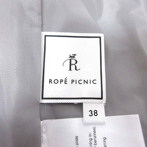 ロペピクニック ROPE Picnic ワンピース ひざ丈 ボートネック 長袖 38 グレー /YK レディース_画像5