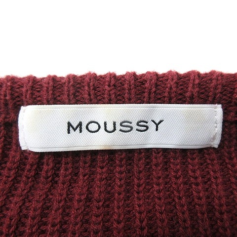 マウジー moussy ニット セーター ボーダー 長袖 F 赤 レッド /MN レディース_画像5