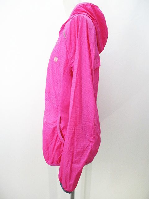  Puma PUMA спорт одежда в клетку длинный рукав Parker жакет M розовый Zip выше принт сетка переключатель женский 