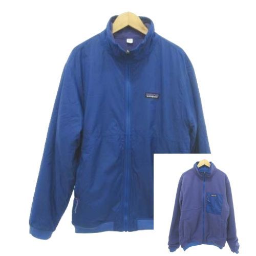 未使用品 パタゴニア Patagonia 23ss リバーシブル・シェルド・マイクロディニ・ジャケット 厚手 Mサイズ 青 ブルー メンズ_画像1