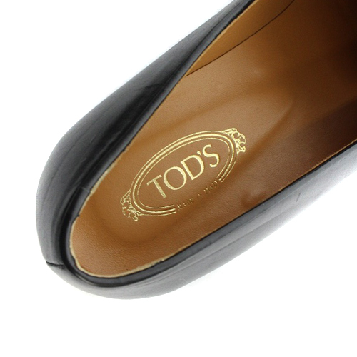 トッズ TOD'S ビット ローファー スクエアトゥ レザー 37 23.5cm 黒 ブラック /SR36 レディース_画像7