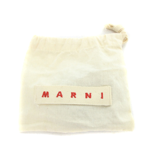 マルニ MARNI フラワーモチーフレザーブレスレット 黄緑 グリーン 黒 ブラック /SR23 レディース_画像6