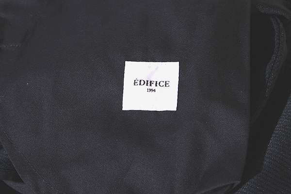 EDIFICE エディフィス ウール混 ドローコード ジップフライ イージースラックスパンツ M BLACK ブラック /◆ メンズ_画像3