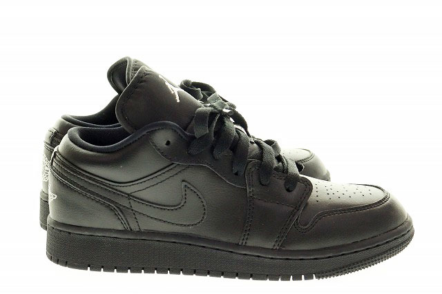 ナイキ NIKE GS AIR JORDAN 1 LOW Black エア ジョーダン ブラック 553560-006 23.5 【ブランド古着ベクトル】240114 キッズ_画像6