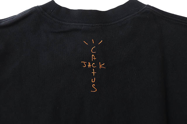 ナイキ NIKE ×TRAVIS SCOTT トラヴィス スコット 20SS CACTUS JACK NRG AG TEE カクタスジャック ロゴ 刺繍 半袖 Tシャツ CU0460-010 M 黒_画像5