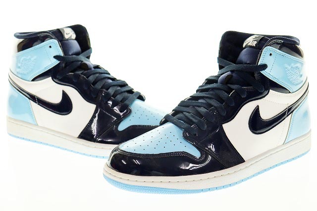 ナイキ NIKE WMNS AIR JORDAN1 High UNC Patent Leather 29cm CD0461-401 エア ジョーダン パテント レザー【ブランド古着ベクトル】240123_画像1