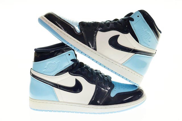 ナイキ NIKE WMNS AIR JORDAN1 High UNC Patent Leather 29cm CD0461-401 エア ジョーダン パテント レザー【ブランド古着ベクトル】240123_画像2