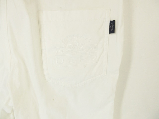 キャロウェイ CALLAWAY パンツ スラックス ロング丈 無地 シンプル ロゴ 刺繍 ホワイト sizeM QQQ メンズ_画像5