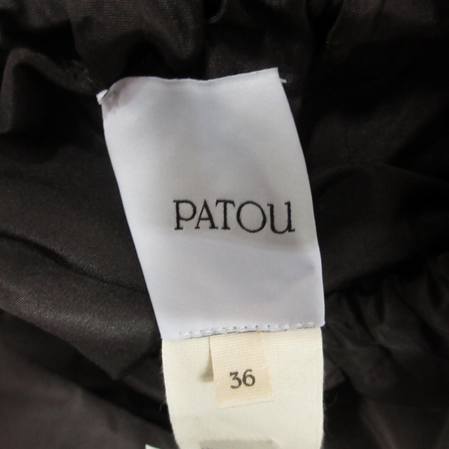 パトゥ Patou 美品 ファイユバブルヘム 2WAY バルーンスカート ロング丈 ブラウン 茶 36 約Sサイズ 21AA4-SK023-11 1230 STK レディースの画像6