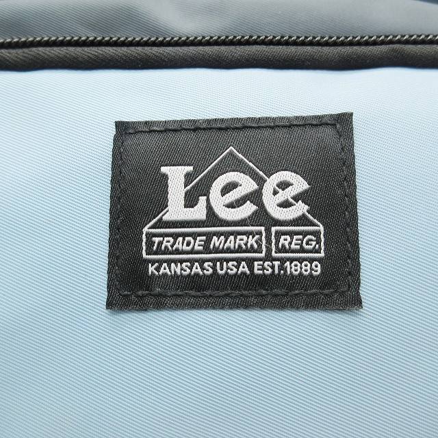 リー LEE ナイロン ショルダーバッグ スクエア ロゴ タグ クロスボディ 斜め掛け 肩掛け ポシェット カバン 鞄 青 ブルー ブラック BLM11_画像6