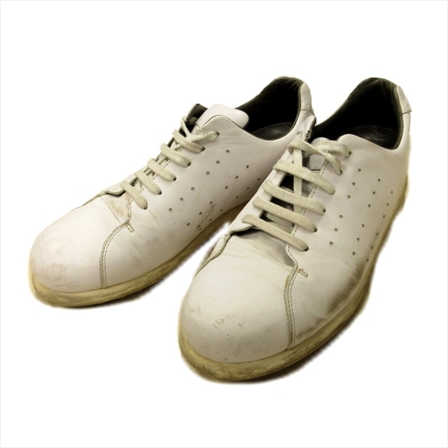 カンペール CAMPER レザー スニーカー シューズ 靴 ローカット パンチング 41 26cm 白 ホワイト メンズ_画像3