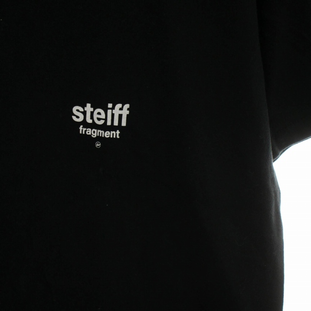 フラグメントデザイン FRAGMENT DESIGN シュタイフ Steiff ベアプリントバックロゴTシャツ カットソー クルーネック 半袖 XL 黒_画像5