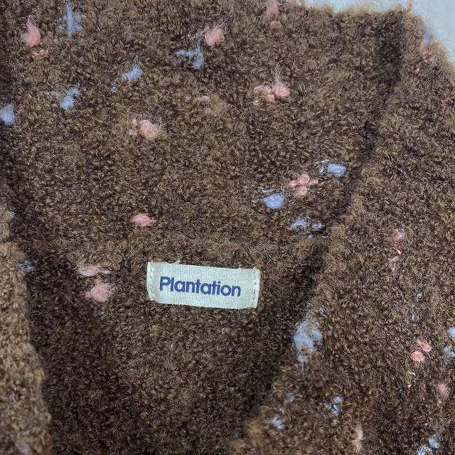 プランテーション plantation イッセイミヤケ ウール ミックスツイード ハイネック ニット セーター プルオーバー トップス 茶色 ブラウン_画像3