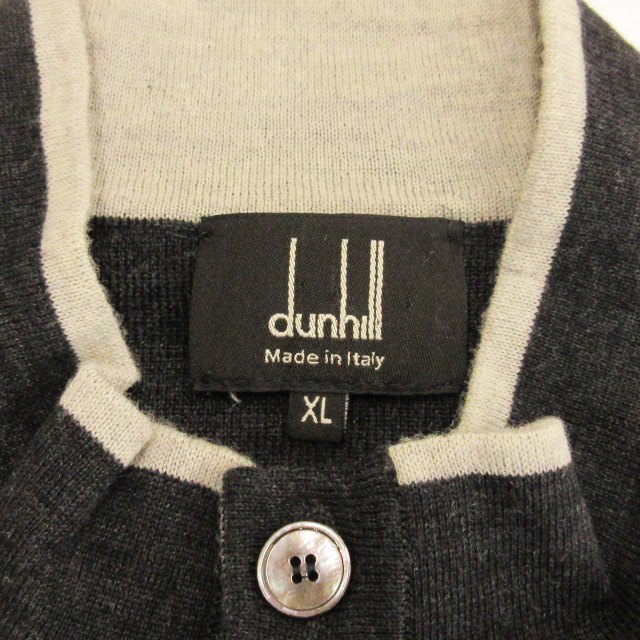 ダンヒル dunhill ニット セーター ハイネック ウール イタリア製 グレー系 XL ■ECS メンズ_画像6