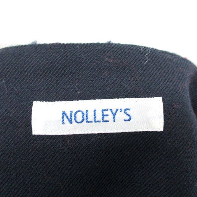 ノーリーズ Nolley's タイト スカート ロング スリット ウール ヘリンボーン 38 ブラック 黒 /KT13 レディース_画像3