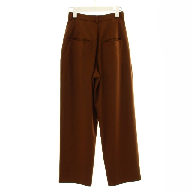 クラネ CLANE BASIC TUCK PANTS スラックスパンツ ワイド フルレングス 12110-7112 0 XS-S 茶 ブラウン /DK レディース_画像2