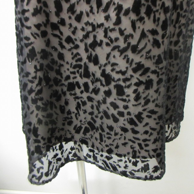  Untitled UNTITLED One-piece skirt leopard print switch knees height no sleeve black black 3 approximately L size 0111 IBO46 lady's 
