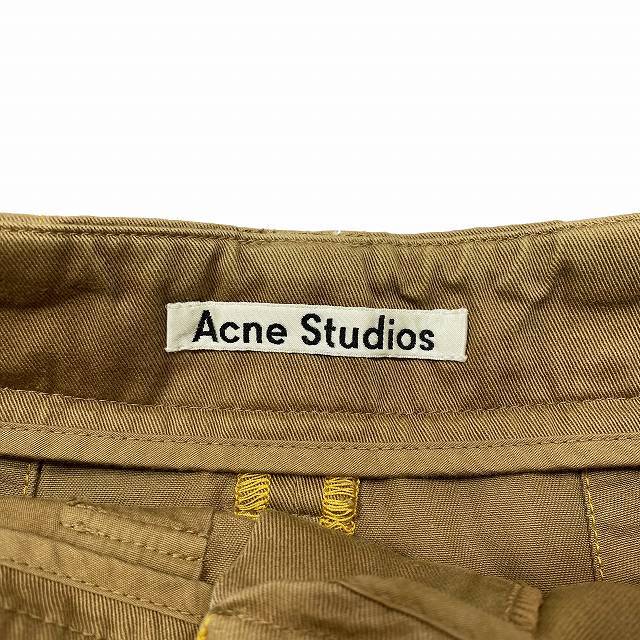 2018 год производства Acne s Today oz Acne Studios высокий талия брюки из твила распорка брюки 34 Camel MADYA CO C PSS18/10 женский 