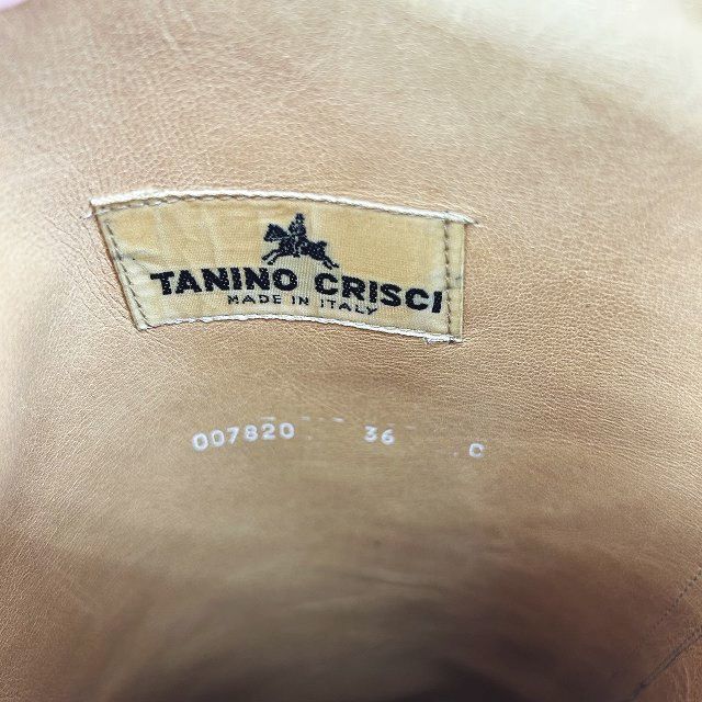 タニノクリスチー TANINO CRISCI レザー ロングブーツ ワンポイント ハイヒール 靴 シューズ ブラウン 36 レディース▲B11_画像5