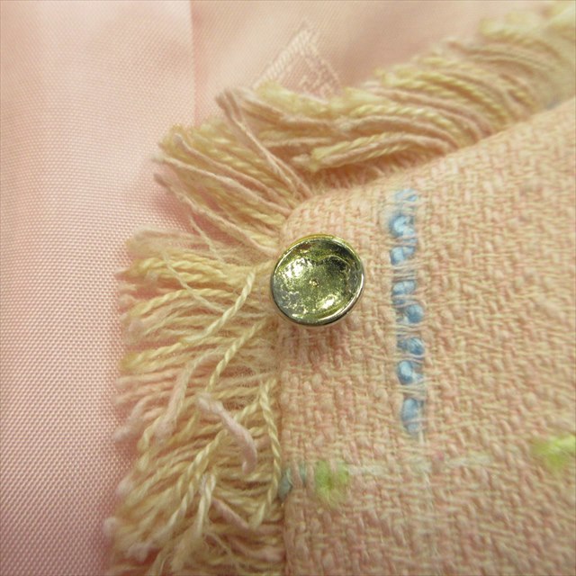  Escada ESCADA шерсть шелк твид выставить дизайн костюм жакет юбка проверка 38 Pink Lady -s