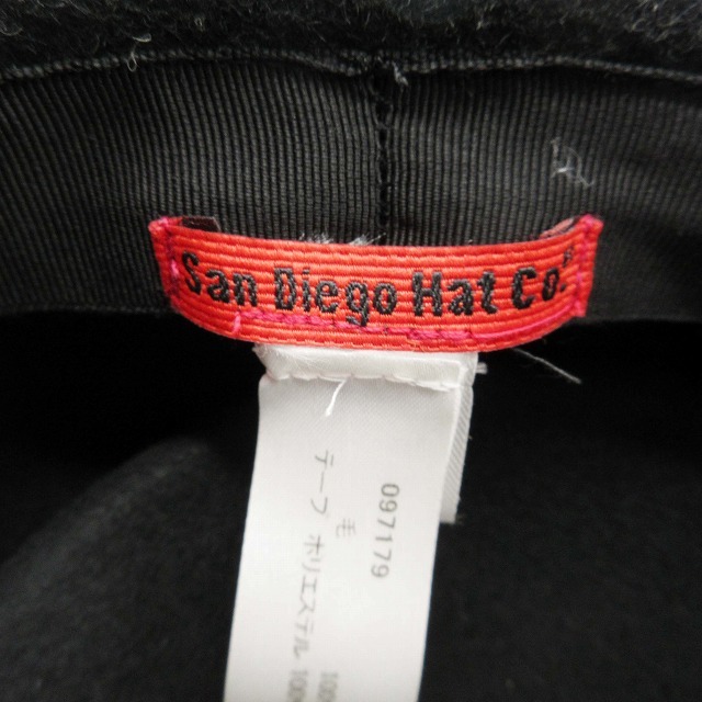 美品 サンディエゴハット San Diego Hat Co. ウール フェルト リボン トーク帽 カクテルハット ギャリソンキャップ オーバーシーズキャップ_画像6
