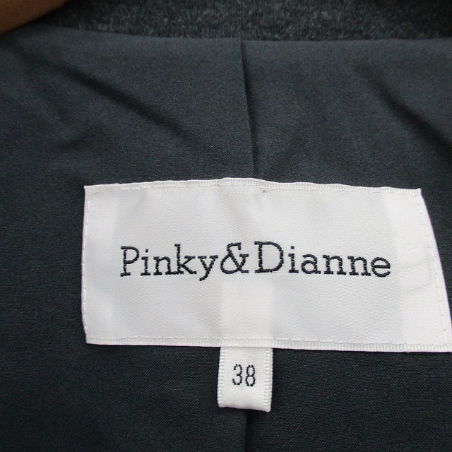  Pinky & Diane pin large PINKY&DIANNE shawl color jacket wool 38 charcoal gray /KT1 lady's 