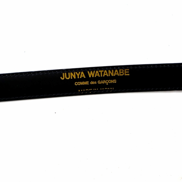 未使用品 ジュンヤワタナベ JUNYA WATANABE 牛革 レザー ナロー ベルト BLACK(ブラック) レディース_画像2