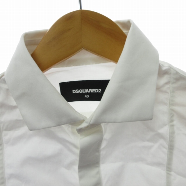 ディースクエアード DSQUARED2 ドレスシャツ ブラウス ビジュー装飾 ストレッチ有 イタリア製 長袖 白 ホワイト 40 約Mサイズ 0117 IBO46_画像7