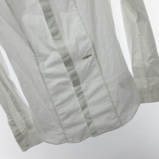 ディースクエアード DSQUARED2 ドレスシャツ ブラウス ビジュー装飾 ストレッチ有 イタリア製 長袖 白 ホワイト 40 約Mサイズ 0117 IBO46_画像4
