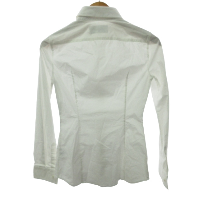 ディースクエアード DSQUARED2 ドレスシャツ ブラウス ビジュー装飾 ストレッチ有 イタリア製 長袖 白 ホワイト 40 約Mサイズ 0117 IBO46_画像2